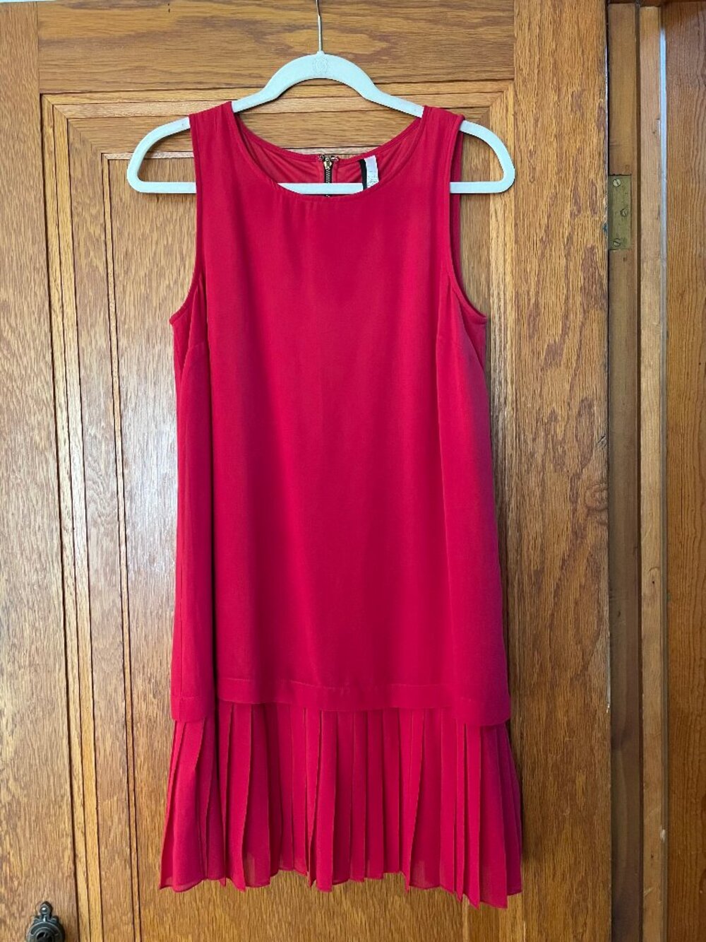 kenzie dropped-waist flapper dress in dark red